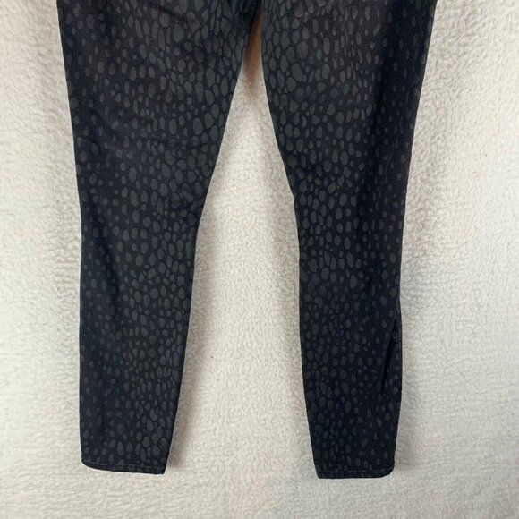 Good American Good Legs Crop Skinny Jeans Black Leopard Print Size 4 / 27 9035‎ - Picture 11 of 13